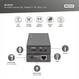 Digitus Kit d'extension HDMI 4K HDBaseT Noir