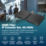 Digitus Kit d'extension HDMI Fibre IP Noir