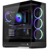 ENDORFY Fishtank 6000 Corona boîtier midi tower Noir | 2x USB-A | 1x USB-C | RGB | Verre Trempé