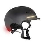 HUDORA Casque de skate LED, Casque de protection Noir