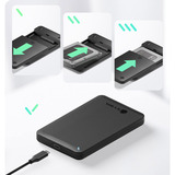 ICY BOX IB-201T-CU31 Boîtier externe pour disque dur/SSD SATA 2,5 pouces, Boîtier disque dur Noir, Enceinte ssd, 2.5", Série ATA II, Série ATA III, 6 Gbit/s, Connectivité USB, Noir