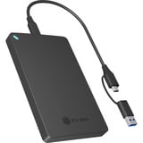 ICY BOX IB-201T-CU31 SATA/SSD 2,5 pouces, Boîtier disque dur Noir