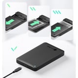 ICY BOX IB-201T-CU31 SATA/SSD 2,5 pouces, Boîtier disque dur Noir