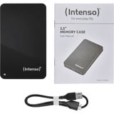Intenso 2TB 2.5" Memory Case USB 3.0 disque dur externe 2000 Go Noir Noir, 2000 Go, 2.5", 3.2 Gen 1 (3.1 Gen 1), 5400 tr/min, Noir