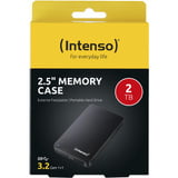 Intenso 2TB 2.5" Memory Case USB 3.0 disque dur externe 2000 Go Noir Noir, 2000 Go, 2.5", 3.2 Gen 1 (3.1 Gen 1), 5400 tr/min, Noir