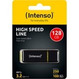 Intenso High Speed Line lecteur USB flash 128 Go USB Type-A 3.2 Gen 1 (3.1 Gen 1) Noir, Jaune, Clé USB Noir/Jaune, 128 Go, USB Type-A, 3.2 Gen 1 (3.1 Gen 1), 250 Mo/s, Casquette, Noir, Jaune