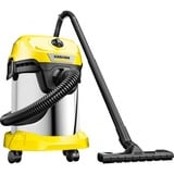 Kärcher WD 3 S V-17/4/20 17 L Aspirateur sans sac Sec&humide 1000 W Sac à poussière, Aspirateur sec/humide Jaune/en acier inoxydable, 1000 W, Aspirateur sans sac, Sec&humide, Sac à poussière, 17 L, Filtrage