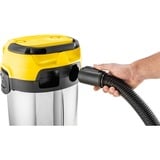 Kärcher WD 3 S V-17/4/20 17 L Aspirateur sans sac Sec&humide 1000 W Sac à poussière, Aspirateur sec/humide Jaune/en acier inoxydable, 1000 W, Aspirateur sans sac, Sec&humide, Sac à poussière, 17 L, Filtrage