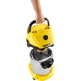 Kärcher WD 3 S V-17/4/20 17 L Aspirateur sans sac Sec&humide 1000 W Sac à poussière, Aspirateur sec/humide Jaune/en acier inoxydable, 1000 W, Aspirateur sans sac, Sec&humide, Sac à poussière, 17 L, Filtrage