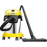 Kärcher WD 3 S V-17/4/20 17 L Aspirateur sans sac Sec&humide 1000 W Sac à poussière, Aspirateur sec/humide Jaune/en acier inoxydable, 1000 W, Aspirateur sans sac, Sec&humide, Sac à poussière, 17 L, Filtrage