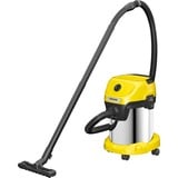 Kärcher WD 3 S V-17/4/20 17 L Aspirateur sans sac Sec&humide 1000 W Sac à poussière, Aspirateur sec/humide Jaune/en acier inoxydable, 1000 W, Aspirateur sans sac, Sec&humide, Sac à poussière, 17 L, Filtrage