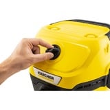 Kärcher WD 3 S V-17/4/20 17 L Aspirateur sans sac Sec&humide 1000 W Sac à poussière, Aspirateur sec/humide Jaune/en acier inoxydable, 1000 W, Aspirateur sans sac, Sec&humide, Sac à poussière, 17 L, Filtrage