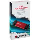 Kingston Dual Portable 2 TB SSD externe Rouge/Noir