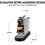 Krups Nespresso CitiZ XN741B, Machine à capsule Argent
