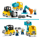LEGO DUPLO Town Véhicules de construction - Set 3 en 1, Jouets de construction 