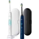 Philips Sonicare ProtectiveClean 5100 ProtectiveClean 5100 HX6851/34 Brosse à dents électrique, Brosse a dents electrique Bleu foncé/Menthe, Adulte, Brosse à dents à ultrasons, Soin quotidien, Soins des gencives, Blanchiment, 62000 mouvements par minute, Couleur menthe, Blanc, 2 min