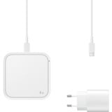 Samsung Chargeur sans fil avec adaptateur de charge rapide Blanc, Intérieure, USB