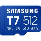 Samsung T7 microSDXC 512 GB, Carte mémoire Bleu