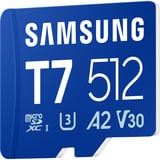 Samsung T7 microSDXC 512 GB, Carte mémoire Bleu