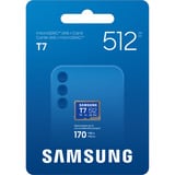 Samsung T7 microSDXC 512 GB, Carte mémoire Bleu
