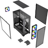 Silentware  boîtier midi tower Noir | 2x USB-A | RGB | Window