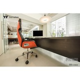 Thermaltake Chaise de gaming ARGENT E700 Glacier White, Siège gaming Blanc/Noir