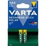 VARTA 4008496808083 pile domestique Batterie rechargeable AAA Hybrides nickel-métal (NiMH) Batterie rechargeable, AAA, Hybrides nickel-métal (NiMH), 1,2 V, 2 pièce(s), 550 mAh