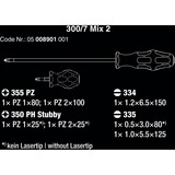 Wera 300/7 Mix 2 Jeu de tournevis Noir/Vert, 7 pièces