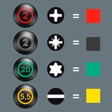 Wera 300/7 Mix 2 Jeu de tournevis Noir/Vert, 7 pièces