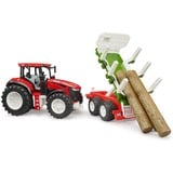 bruder ROADMAX tracteur avec remorque forestière et 3 troncs d'arbre, Jeu véhicule 