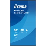 iiyama LH5064UHS-B1AG, Affichage public Noir (Mat)