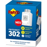 AVM 302 Vannes de radiateur thermostatique Blanc, FRITZ!DECT 302, Blanc, Boutons, 0 - 50 °C, M30 x 1.5mm, 40 m, °C