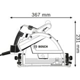 Bosch Scie plongeante GKT 55 GCE Professional, Scie circulaire Bleu, 16,5 cm, 6250 tr/min, 5,7 cm, 2 cm, 4,2 cm, Secteur