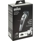 Braun BeardTrimmer 7 BT7420 Batterie 40 2 cm Noir, Gris, Tondeuse à barbe Gris, Lavable, Batterie, Noir, Gris