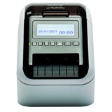 Brother QL-820NWBc - Imprimante d'étiquettes connectable Gris/Noir, DK, Thermique directe, 300 x 600 DPI, 176 mm/sec, Couleur, Avec fil &sans fil