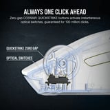 Corsair M75 WIRELESS, Souris gaming Blanc