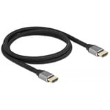 DeLOCK HDMI à très haut débit, Câble Gris, 1 mètre, 8K 60Hz, 48 Gbps