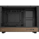 DeepCool CH260 WOOD WH boîtier mini tower Noir/bois | 2x USB-A | 1x USB-C | Verre trempé