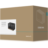 DeepCool CH260 WOOD WH boîtier mini tower Noir/bois | 2x USB-A | 1x USB-C | Verre trempé
