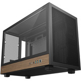 DeepCool CH260 WOOD WH boîtier mini tower Noir/bois | 2x USB-A | 1x USB-C | Verre trempé