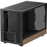 DeepCool CH260 WOOD WH boîtier mini tower Noir/bois | 2x USB-A | 1x USB-C | Verre trempé