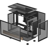 DeepCool CH260 WOOD boîtier mini tower Noir/bois | 2x USB-A | 1x USB-C | Verre Trempé