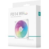 DeepCool FD14 ARGB ventilateur de boîtier Blanc, 140 x 140 x 25 mm, PWM