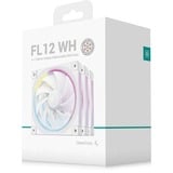 DeepCool FL12-3 IN 1 ventilateurs de boîtier RGB  Blanc, 3 pièces, 120 x 120 x 25 mm, PWM, 3 pièces, PWM 4 broches, ARGB