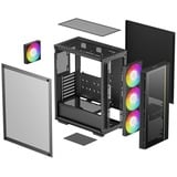 DeepCool MATREXX 55 V4 C boîtier midi tower Noir | 1x USB-A | 1x USB-C | RGB | Verre Trempé