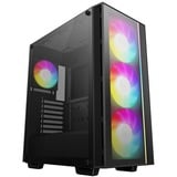 DeepCool  boîtier midi tower Noir | 1x USB-A | 1x USB-C | RGB | Verre Trempé