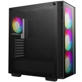 DeepCool  boîtier midi tower Noir | 1x USB-A | 1x USB-C | RGB | Verre Trempé