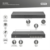 Digitus Commutateur KVM HDMI 8 ports, Switch KVM 