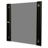 Digitus Porte avant en verre pour armoire murale 19" 12U série Unique, Panneau avant Noir