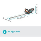 GARDENA ComfortCut 60/18V P4A Double-lame 3,1 kg, Taille-haies Gris/Turquoise, Batterie, 18 V, 3,1 kg